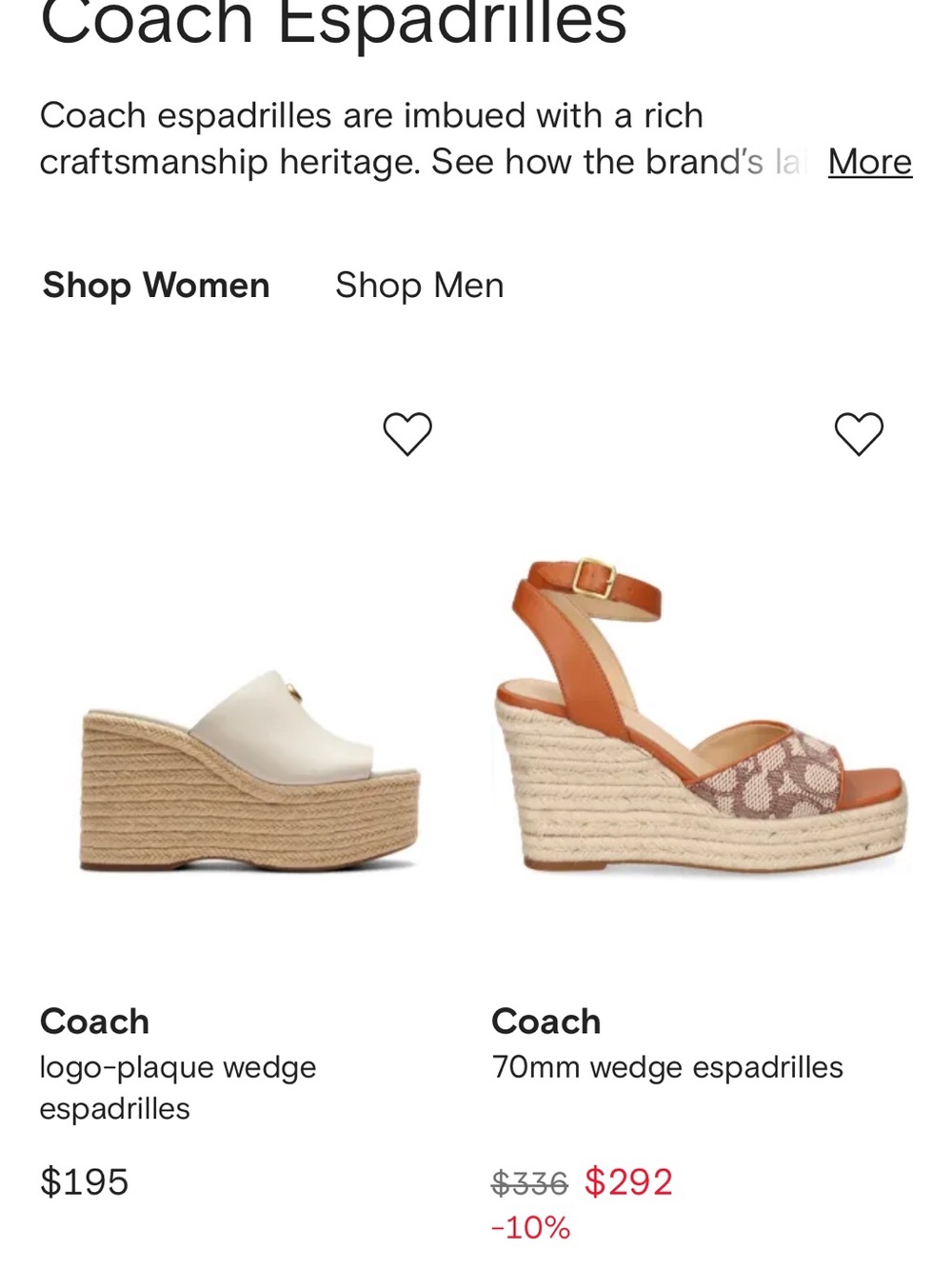 Coach Brown and Cream Signature Canvas Wedge Sandals - Picture 2 of 6